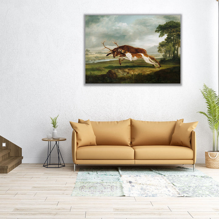 Hound Coursing a Stag, 1762 - Canvas Print Wall Art