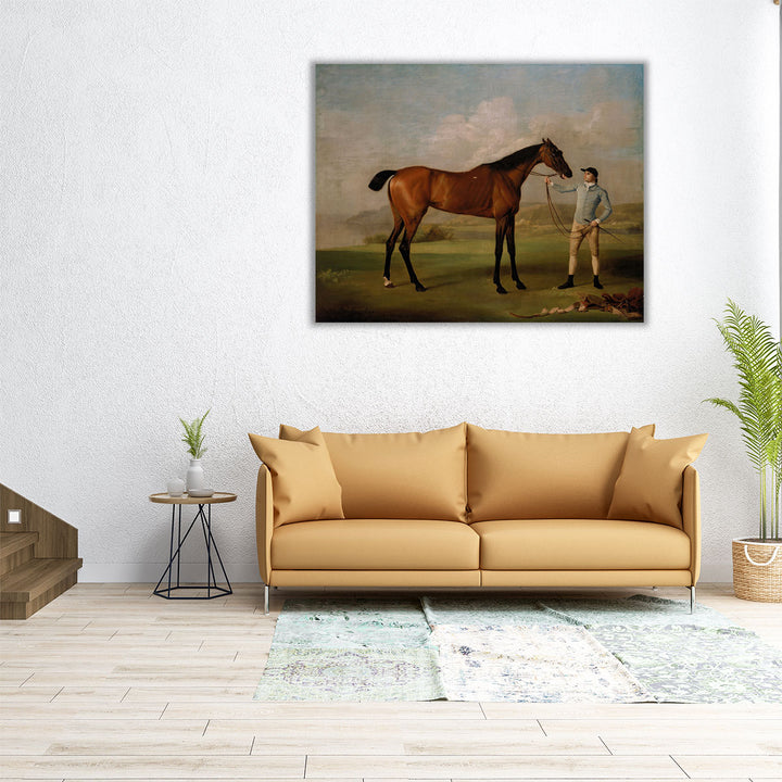 Molly Long Legs with her Jockey - Canvas Print Wall Art