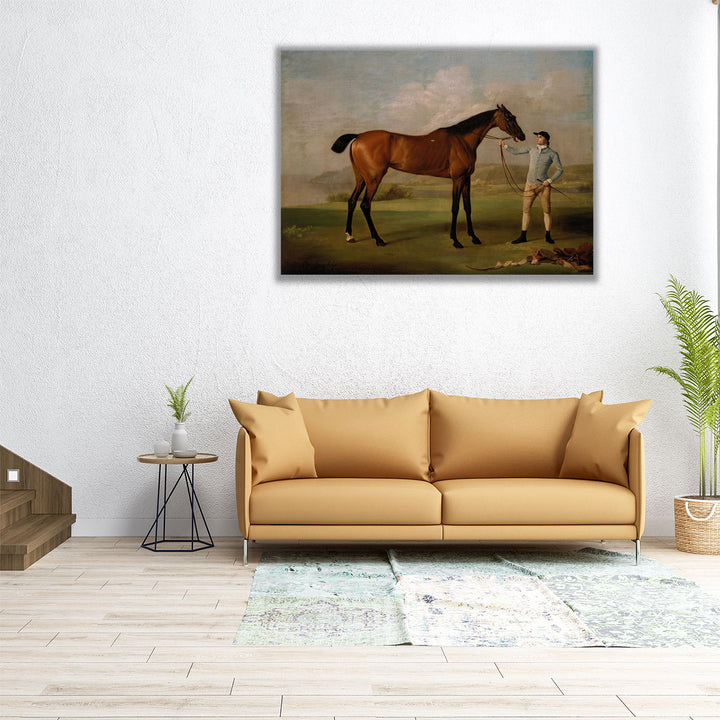 Molly Long Legs with her Jockey - Canvas Print Wall Art