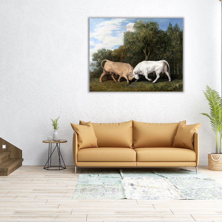 Bulls Fighting, 1786 - Canvas Print Wall Art