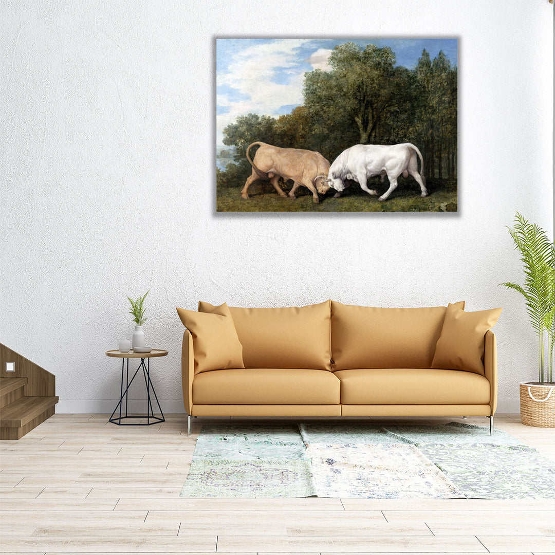 Bulls Fighting, 1786 - Canvas Print Wall Art