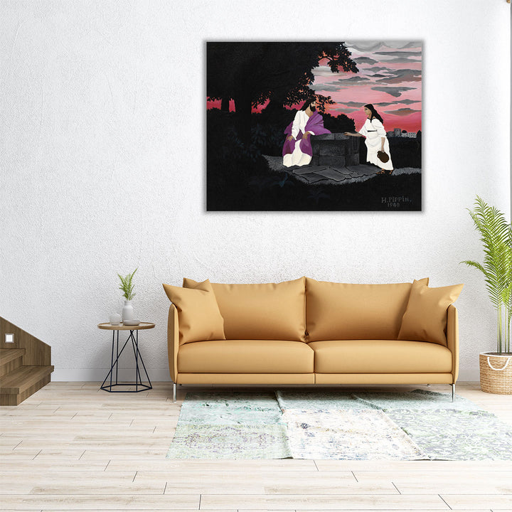 Christ and the Woman of Samaria - Canvas Print Wall Art