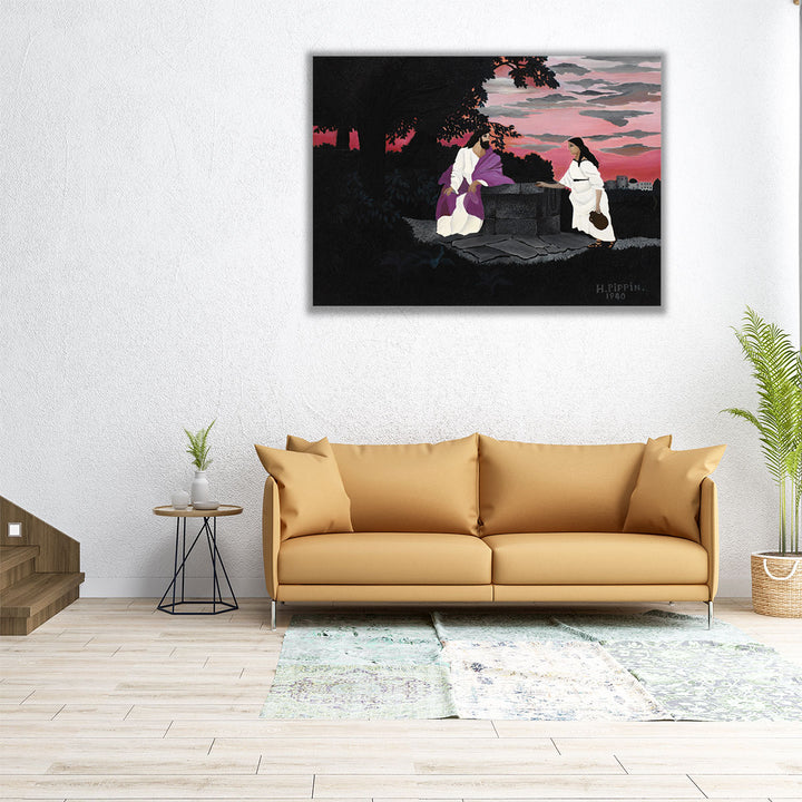 Christ and the Woman of Samaria - Canvas Print Wall Art