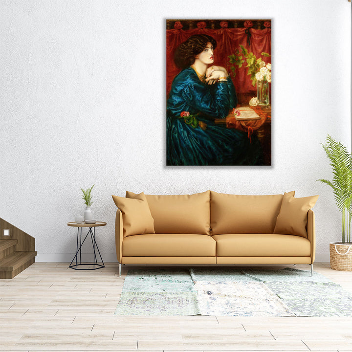 The Blue Silk Dress - Canvas Print Wall Art