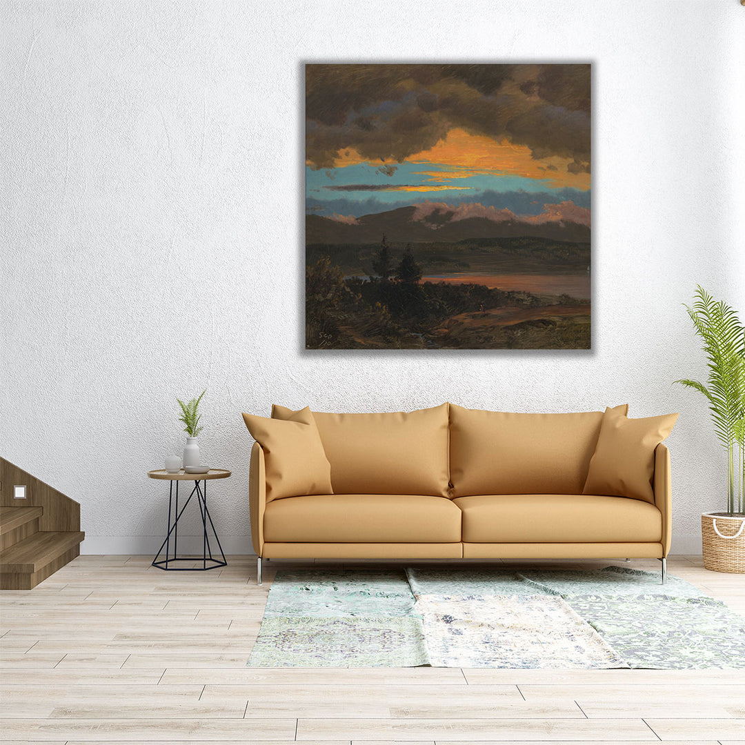 Sunset across the Hudson Valley, New York - Canvas Print Wall Art