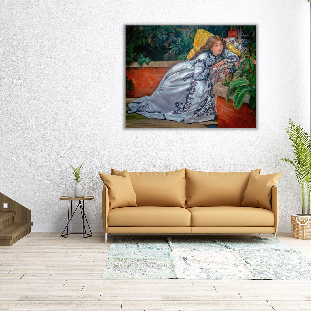 A Girl in an Armchair - Canvas Print Wall Art