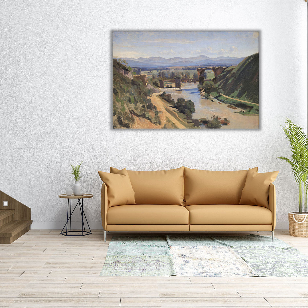 The Bridge at Narni - Canvas Print Wall Art