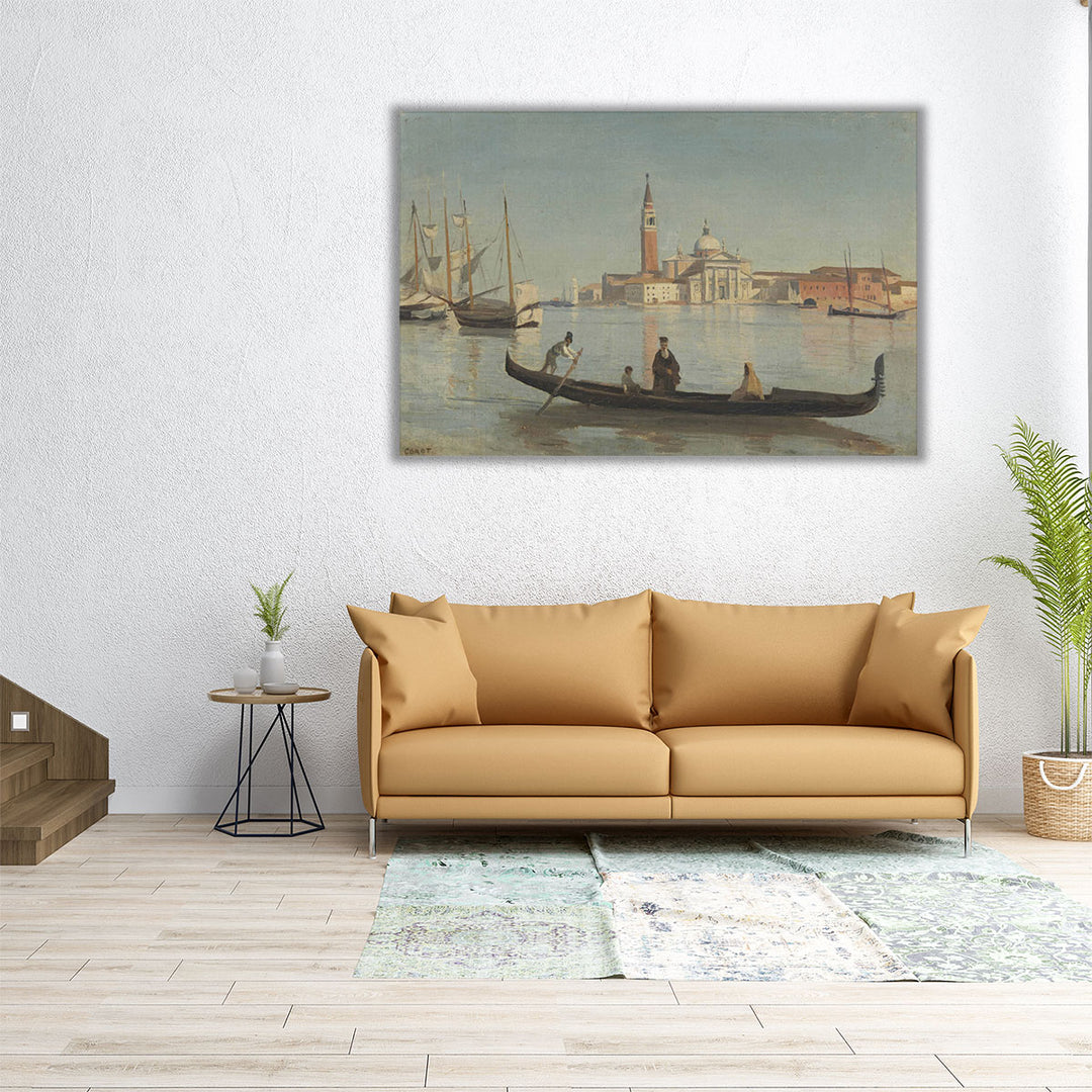 Venice Gondola on the Grand Canal - Canvas Print Wall Art