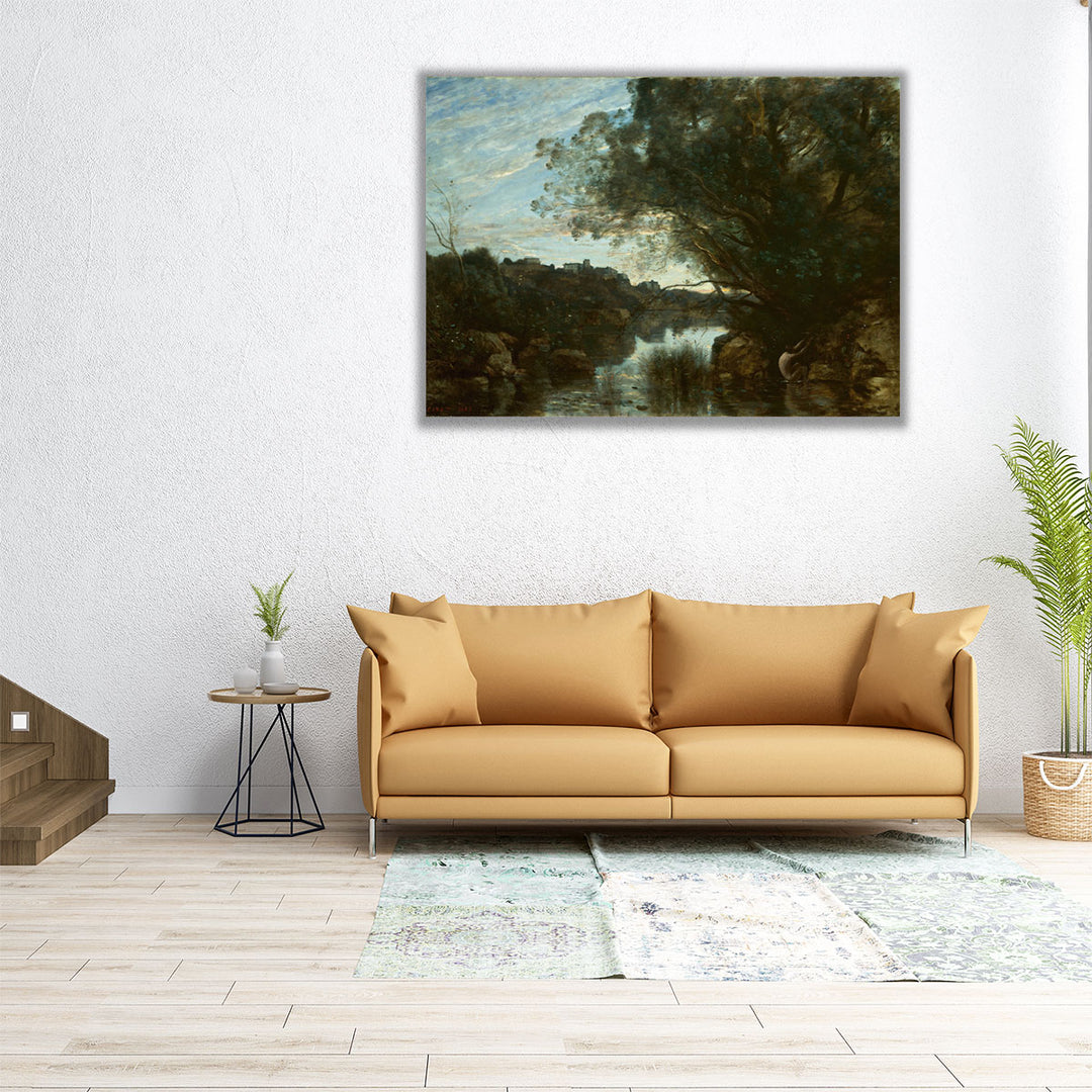 Souvenir of the Environs of Lake Nemi, 1865 - Canvas Print Wall Art