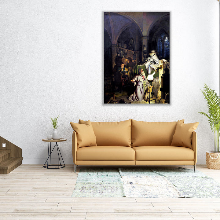 The Alchemist Discovering Phosphorus - Canvas Print Wall Art