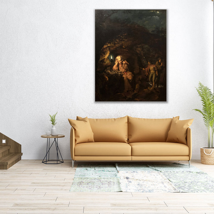 A Philosopher by Lamplight - Canvas Print Wall Art
