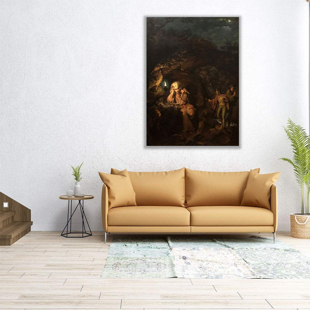 A Philosopher by Lamplight - Canvas Print Wall Art