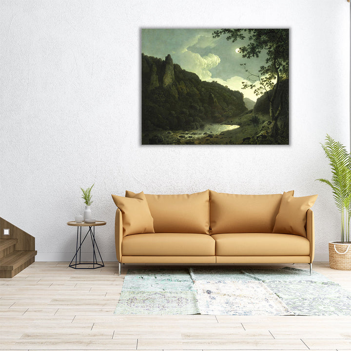 Dovedale by Moonlight - Canvas Print Wall Art