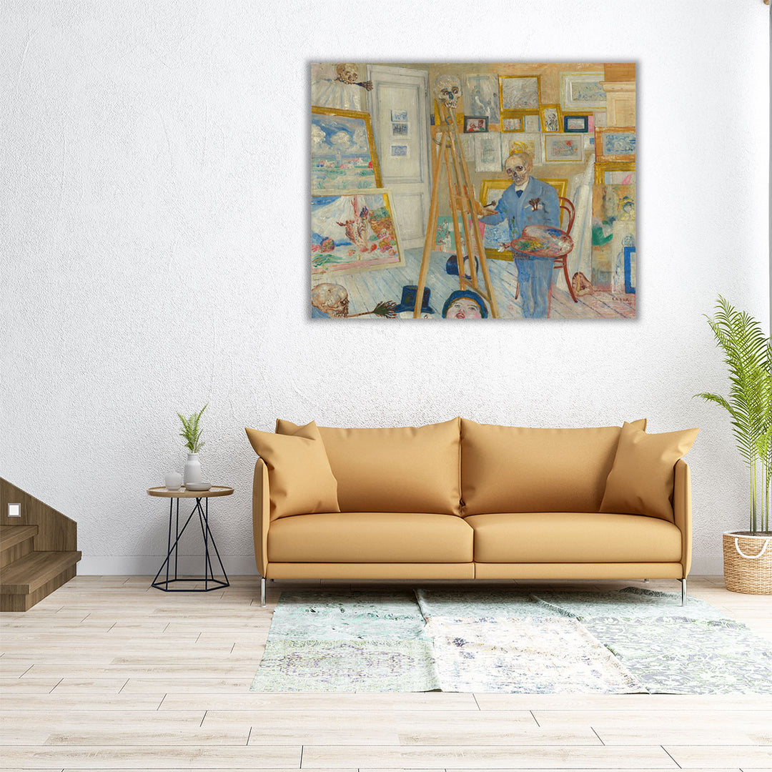 The Skeleton Painter, 1896 - Canvas Print Wall Art