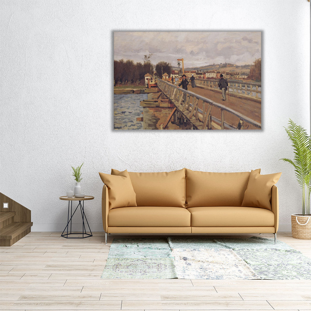 Footbridge at Argenteuil, 1872 - Canvas Print Wall Art