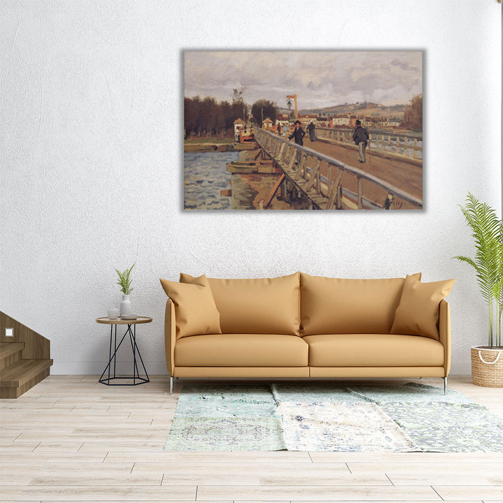 Footbridge at Argenteuil, 1872 - Canvas Print Wall Art