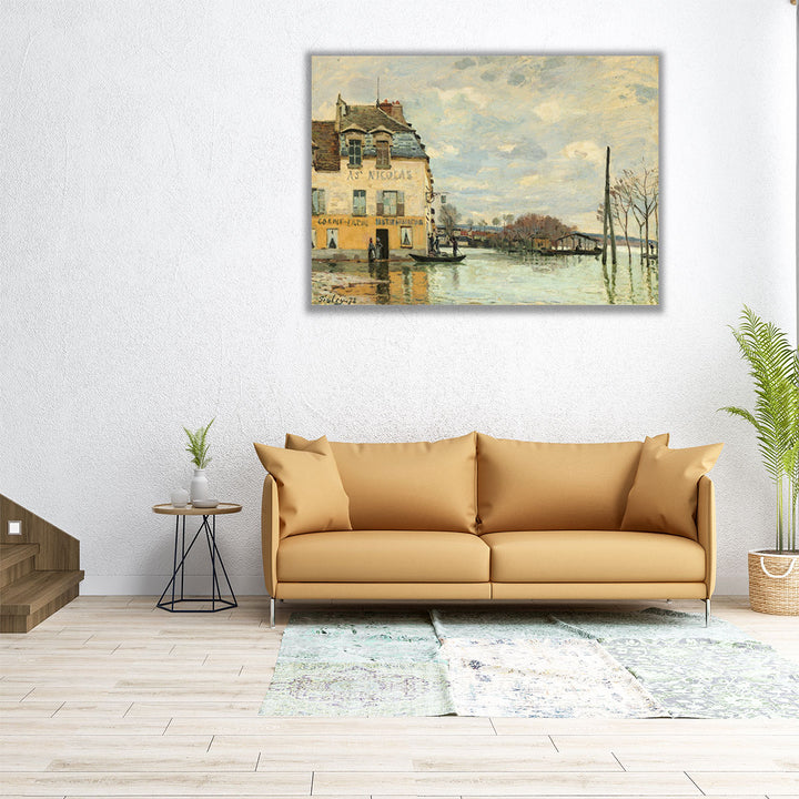 Flood at Port Marly, 1872 - Canvas Print Wall Art