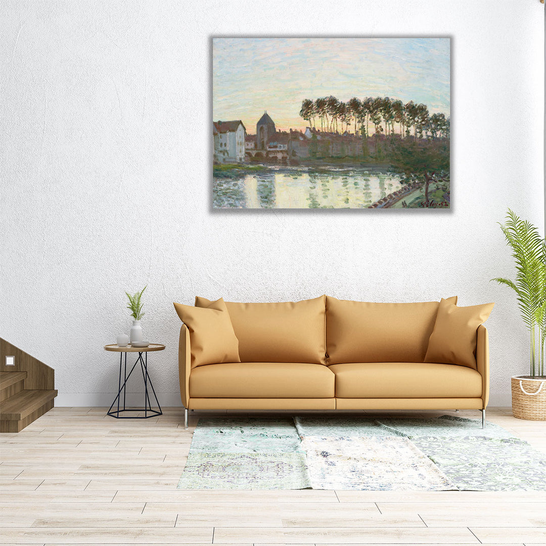 Sunset at Moret, 1877 - Canvas Print Wall Art