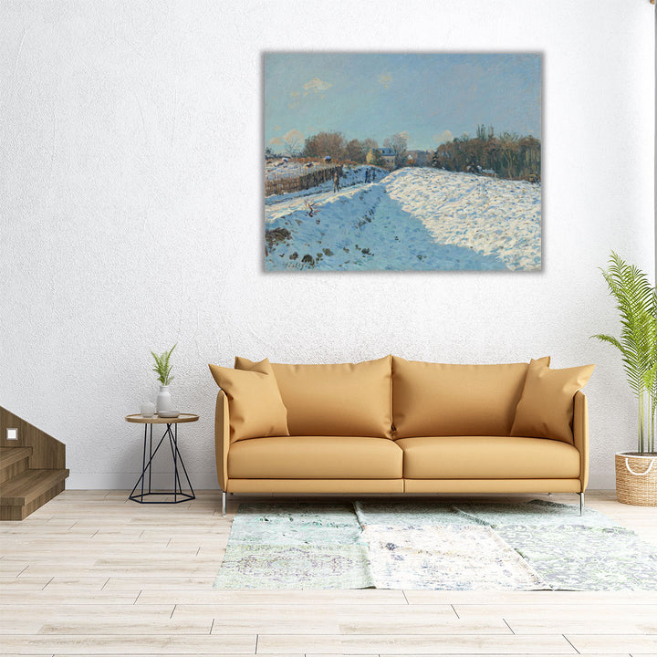 Alfred Sisley Snow Effect in Louveciennes,  1874 - Canvas Print Wall Art