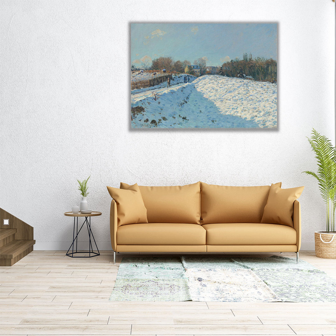 Alfred Sisley Snow Effect in Louveciennes,  1874 - Canvas Print Wall Art
