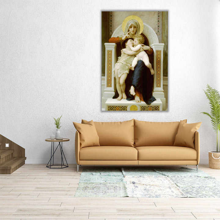 Madonna with child and John the Baptist, 1875 - Canvas Print Wall Art
