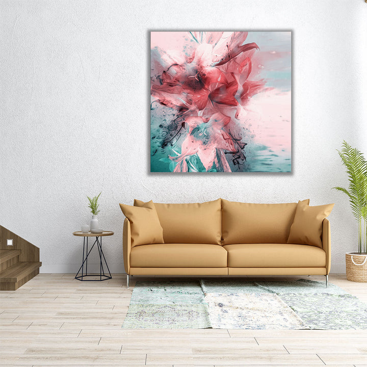 Artistic Lilies Bouquet - Canvas Print Wall Art