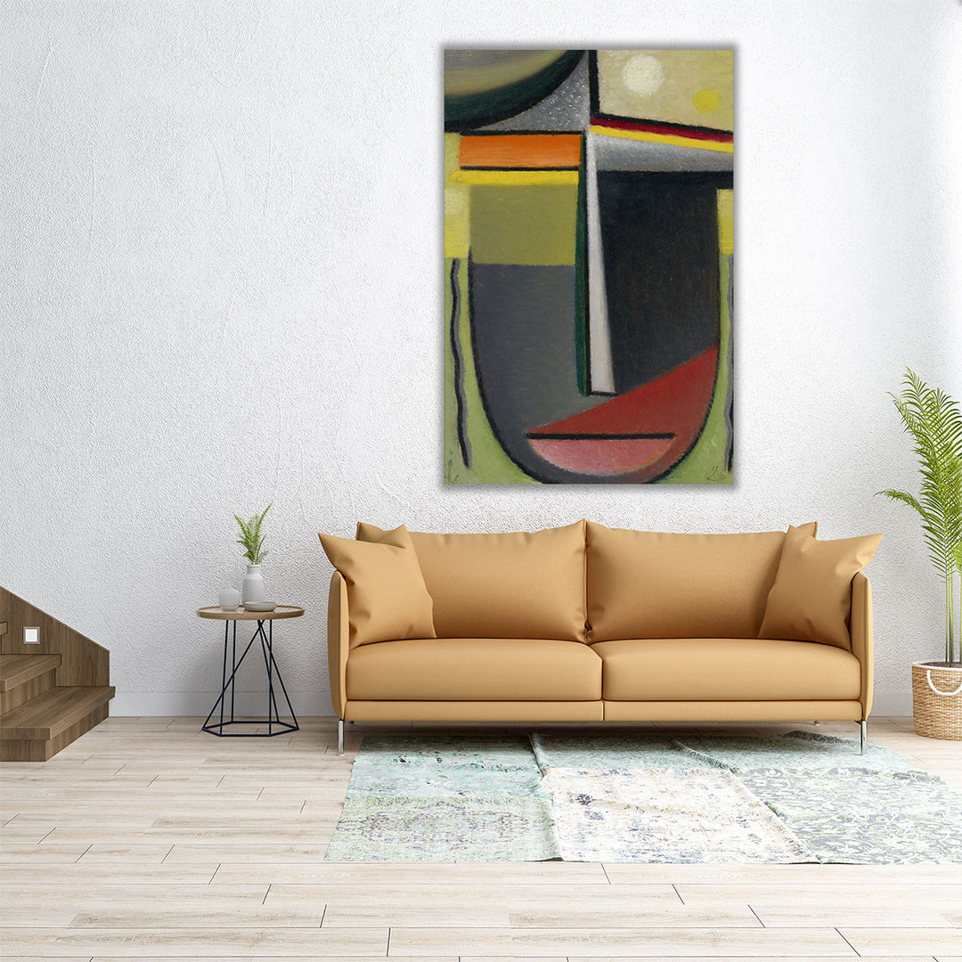 Abstract Head, Inner Vision Green-Gold, 1926 - Canvas Print Wall Art