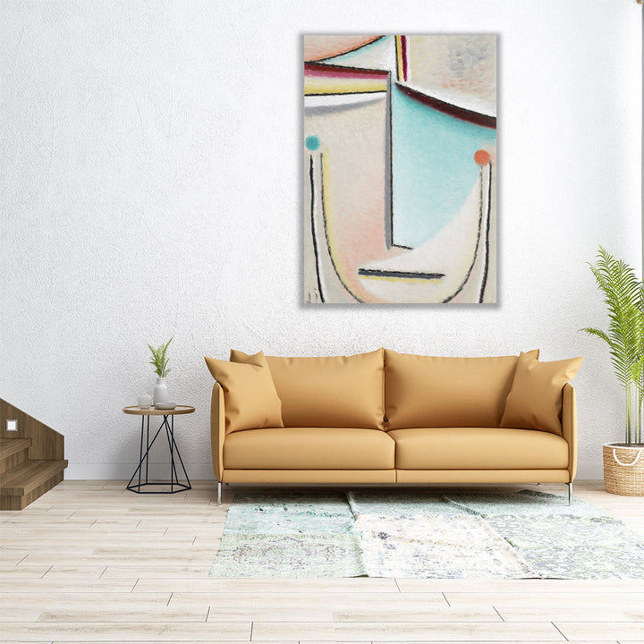 Abstract Head, Pink and Light Blue, 1929 - Canvas Print Wall Art