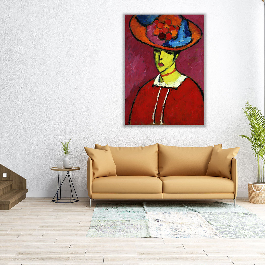 Schokko with Wide Brimmed Hat, 1910 - Canvas Print Wall Art