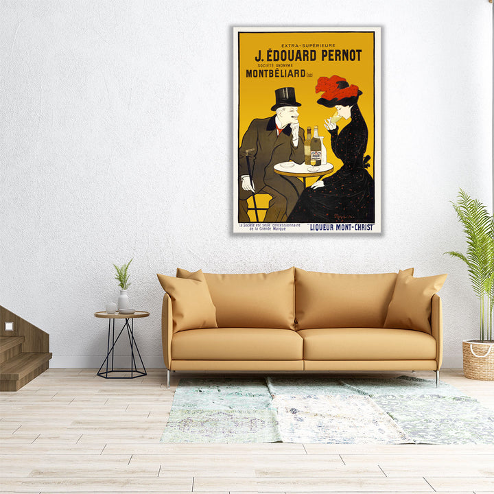 Man and Woman at a Cafe, 1900 - Canvas Print Wall Art