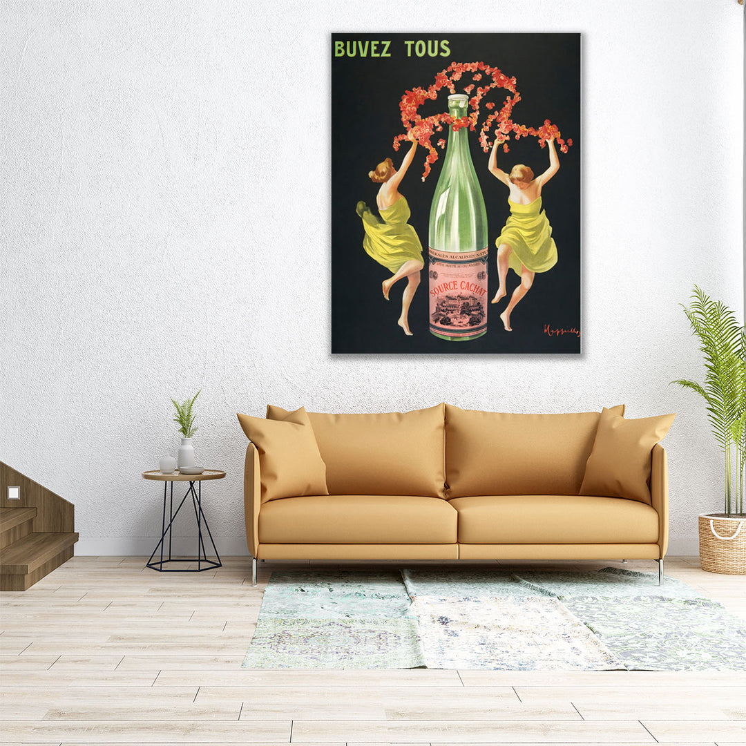 Drink all Evian Cachat, 1912 - Canvas Print Wall Art