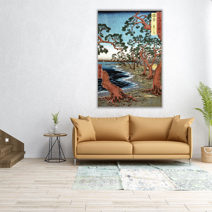 Maiko Beach in Harima Province - Canvas Print Wall Art