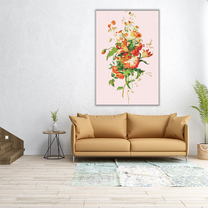 19th Century Flower Art - Canvas Print Wall Art