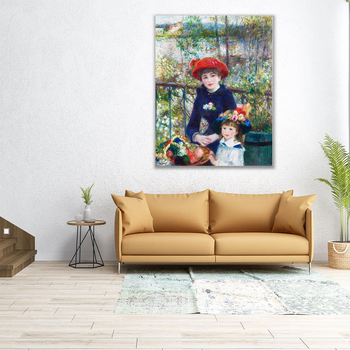 Two Sisters, On the Terrace, 1881 - Canvas Print Wall Art