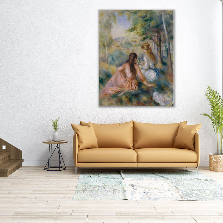 In the Meadow Pierre Auguste Renoir - Canvas Print Wall Art