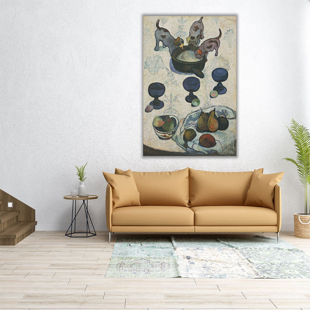 Still Life with Three Puppies, 1888 - Canvas Print Wall Art