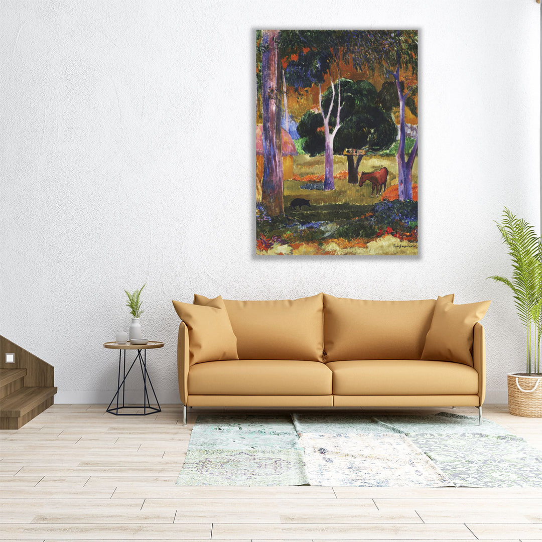 Landscape with a Pig and a Horse 1903 - Canvas Print Wall Art