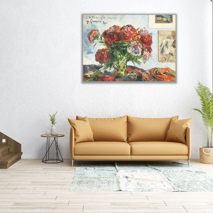 Still Life with Peonies, 1884 - Canvas Print Wall Art
