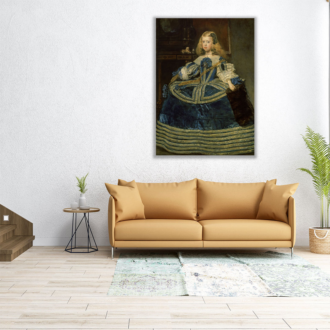Infanta Margarita Teresa in a Blue Dress - Canvas Print Wall Art