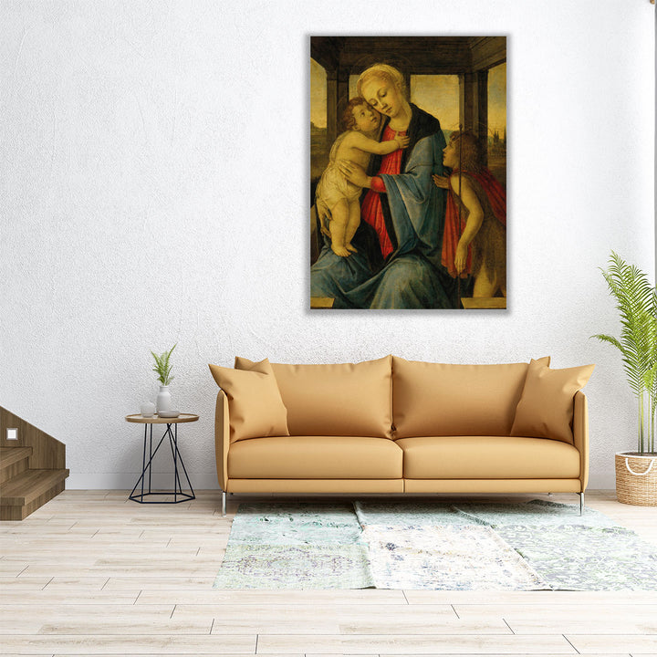 The Madonna and Child with the Infant Saint John the Baptist - Canvas Print Wall Art