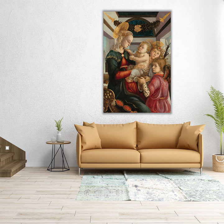 Madonna and Child with Angels - Canvas Print Wall Art