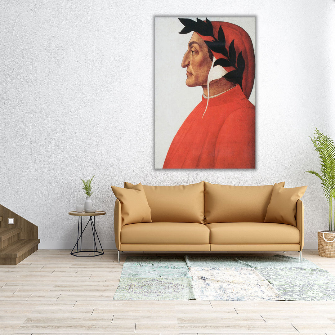 Dante Alighieri's Portrait - Canvas Print Wall Art
