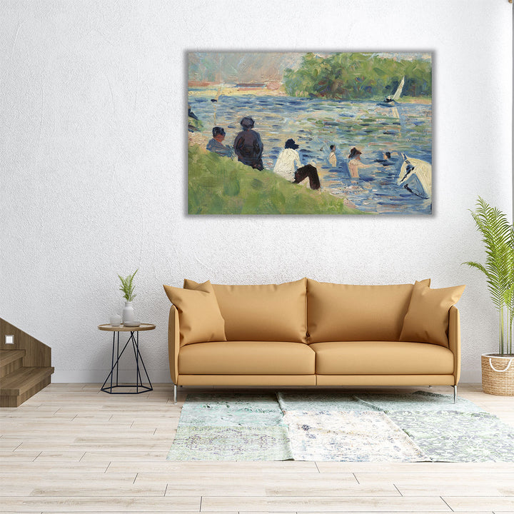 Study for Bathers at Asnieres - Canvas Print Wall Art