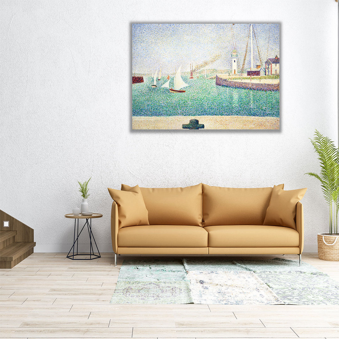 Entrance of The Port of Honfleur - Canvas Print Wall Art