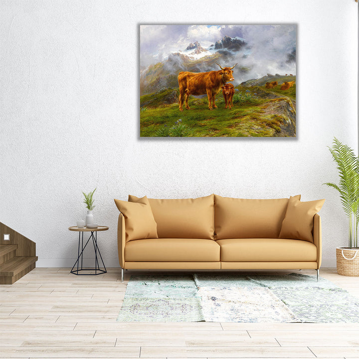 Highland Cattle, 1876 - Canvas Print Wall Art