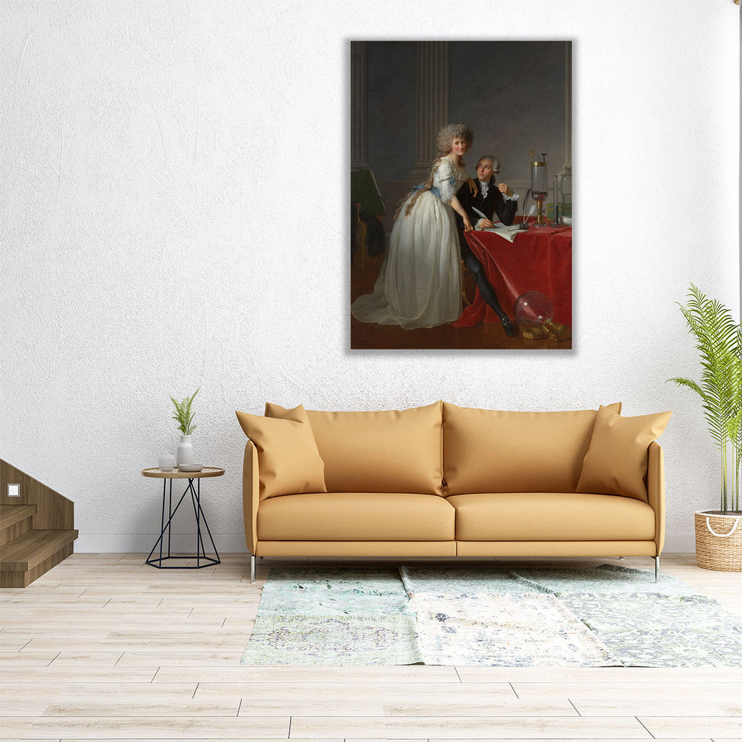 Portrait of Antoine Laurent and Marie Anne Lavoisier - Canvas Print Wall Art