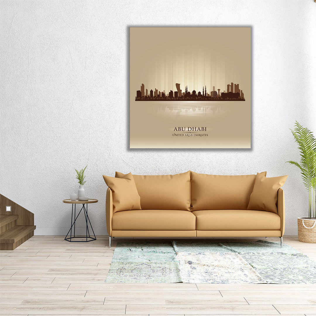 Abu Dhabi, UAE, City Skyline - Canvas Print Wall Art