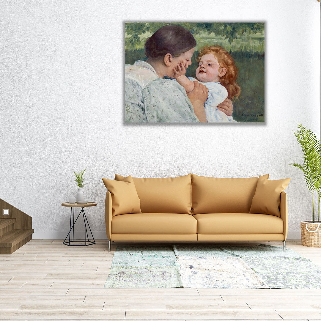 Maternal Caress - Canvas Print Wall Art