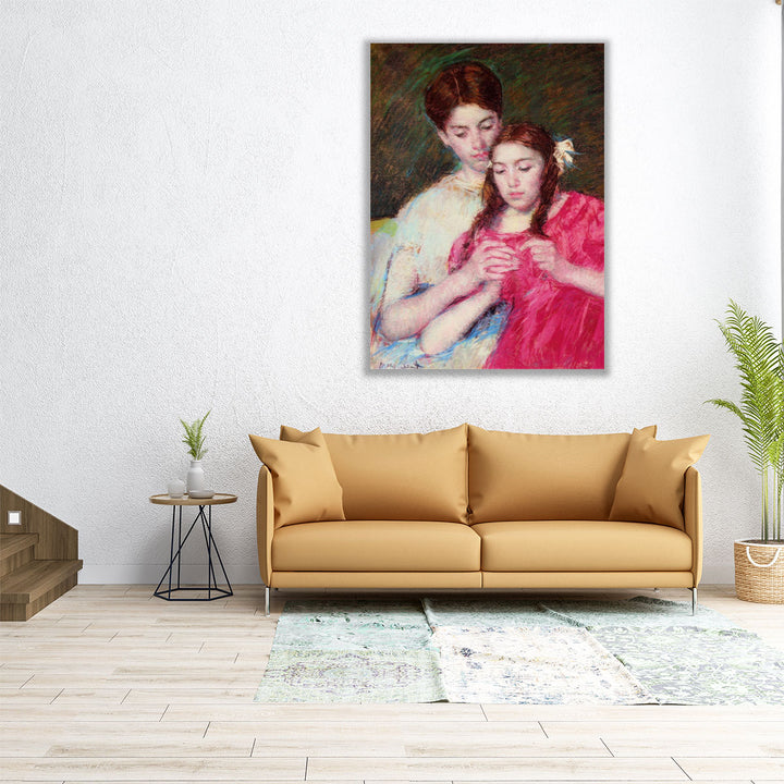 The Crochet Lesson, 1913 - Canvas Print Wall Art