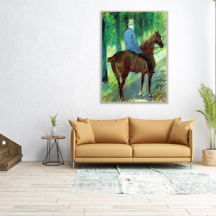 Mr Robert S Cassatt on Horseback - Canvas Print Wall Art